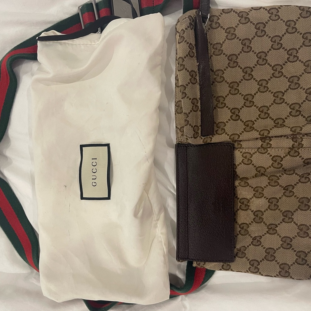 Gucci Brown Monogram Crossbody Bag